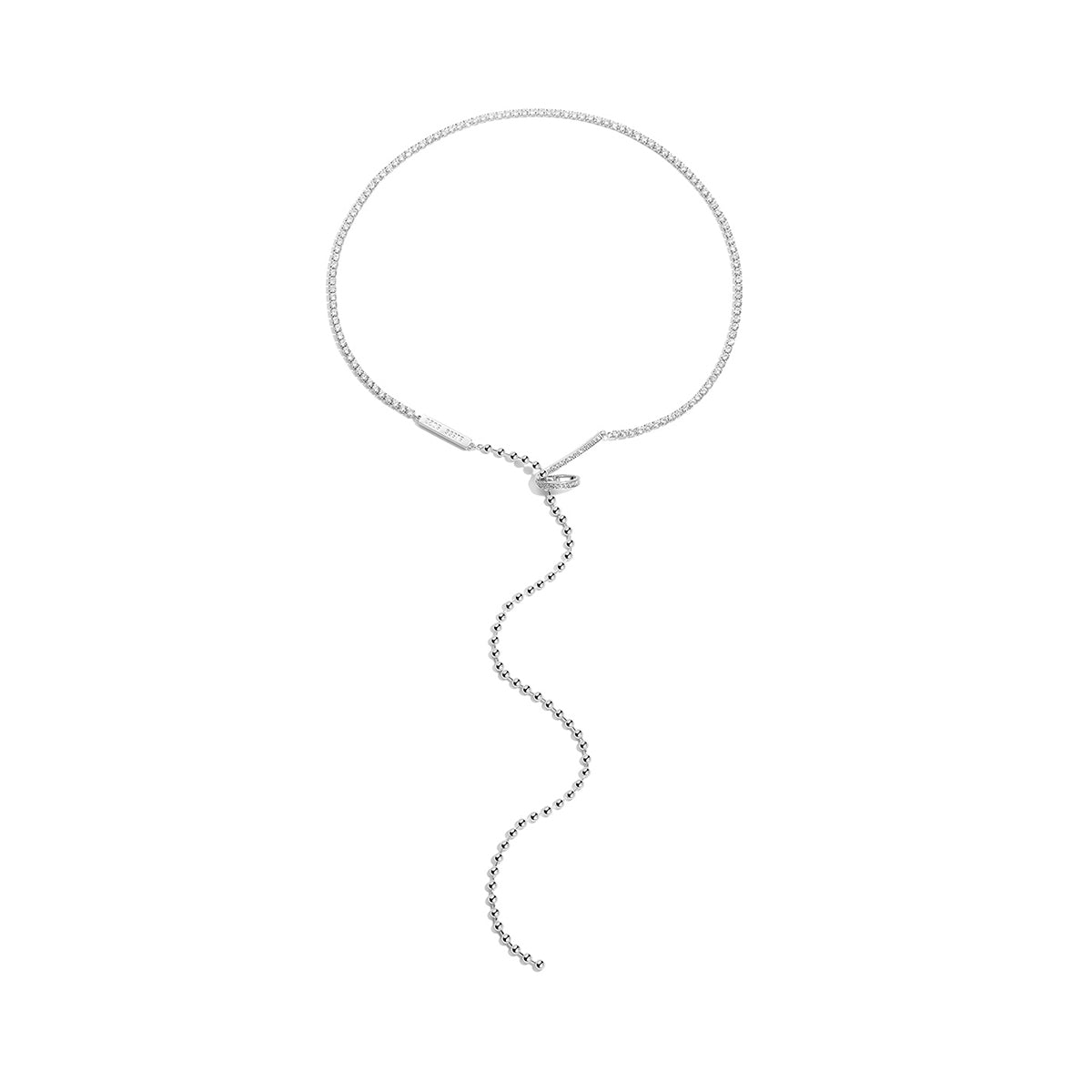 Trending Flow Silver Long Chain   0cm
