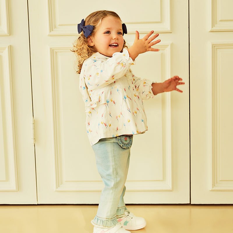 Tulip Garden Baby Girl White Hooded Jacket   0cm