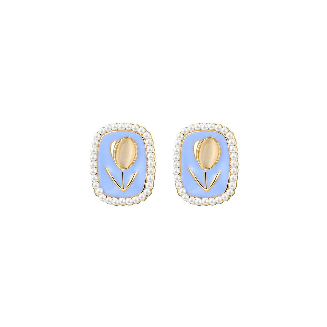 Tulip Season Gold Earrings - 0cm