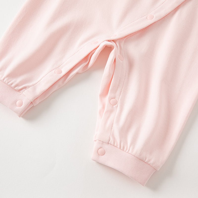 Tulle Flower Embroidery Girl Snap All through Pink Romper   0cm