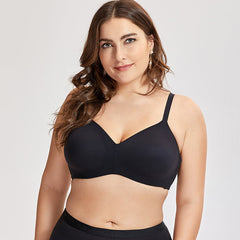 Ultra-soft Wiress Light Support Black Bra