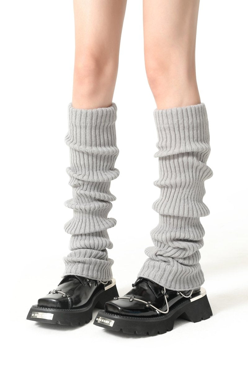 Urban Chic Women Grey Knitted Leg Warmers   0cm