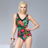 V-neck Tropical Island Floral One Piece Swimsuit - 0cm