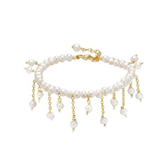 Vanity Pearl Gold Bracelet