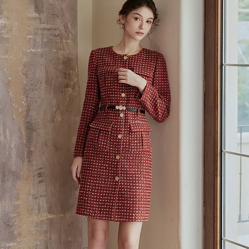 Versatile Red Pencil Cut Dress 0cm
