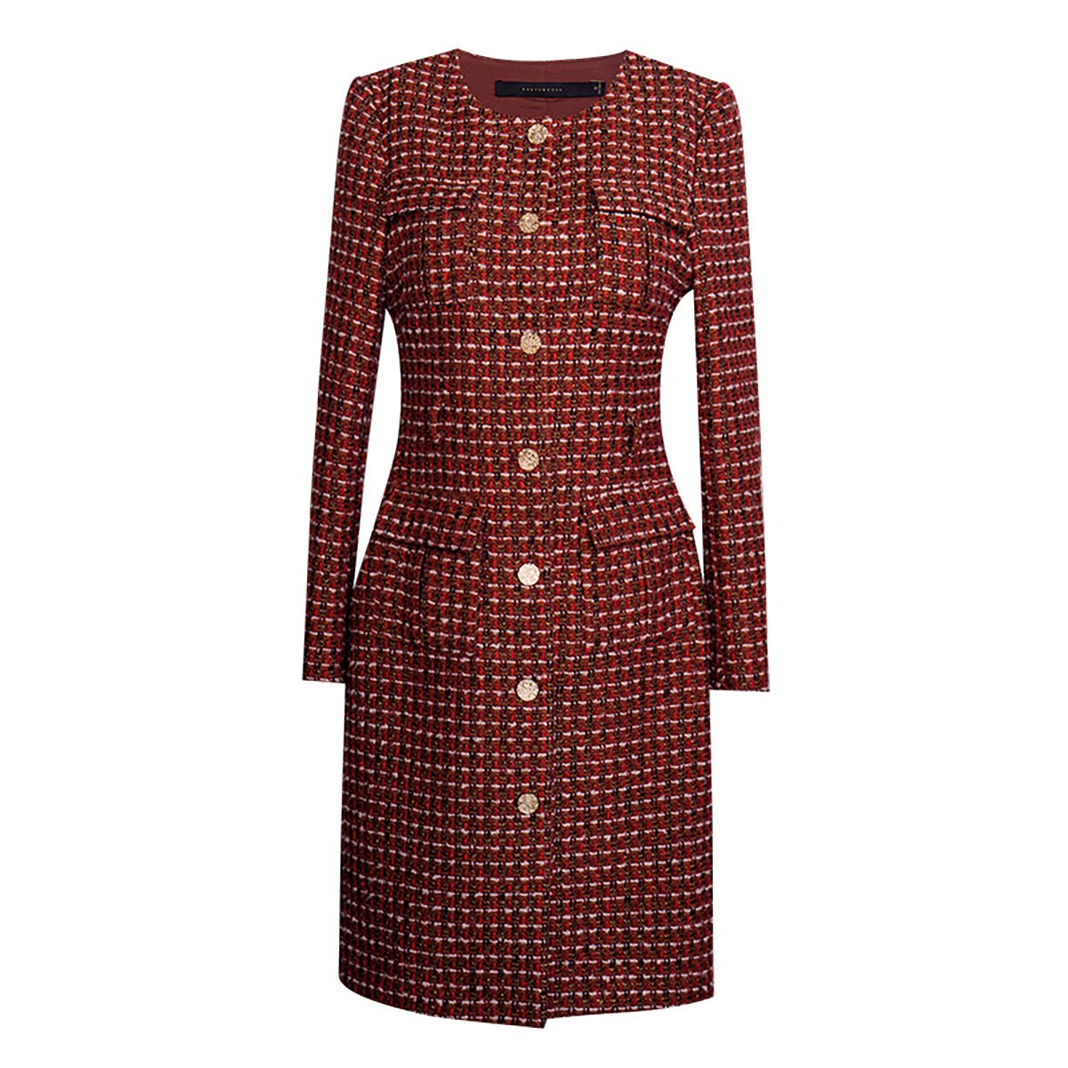 Versatile Red Pencil Cut Dress   0cm