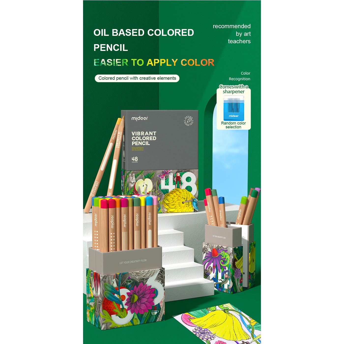 Vibrant Colored Pencil 24 Colors   0cm