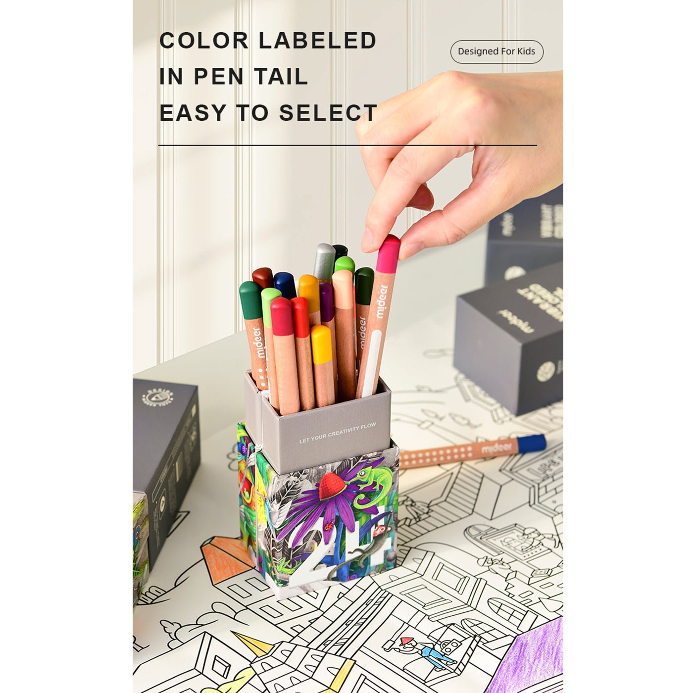 Vibrant Colored Pencil 24 Colors   0cm