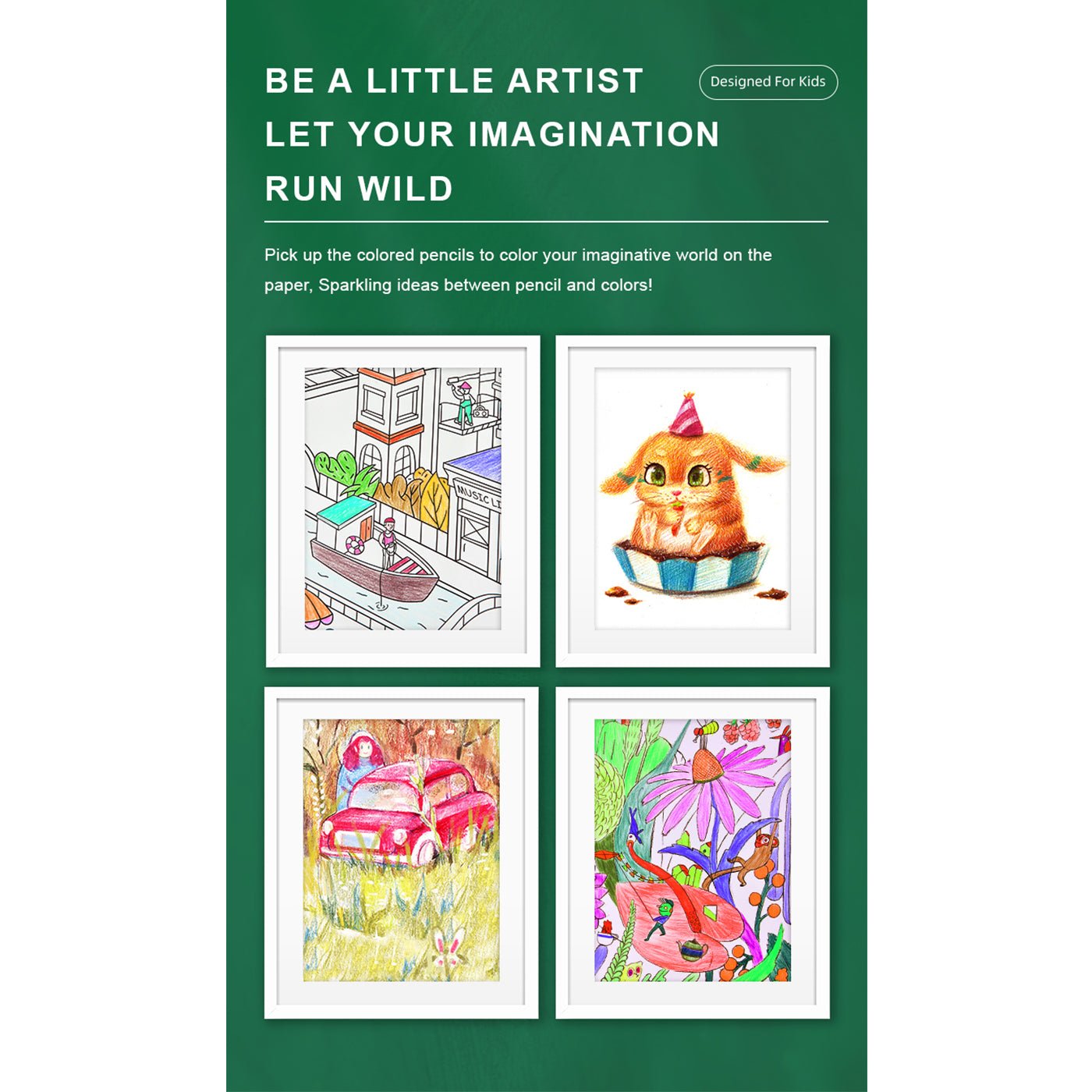 Vibrant Colored Pencil 24 Colors - 0cm