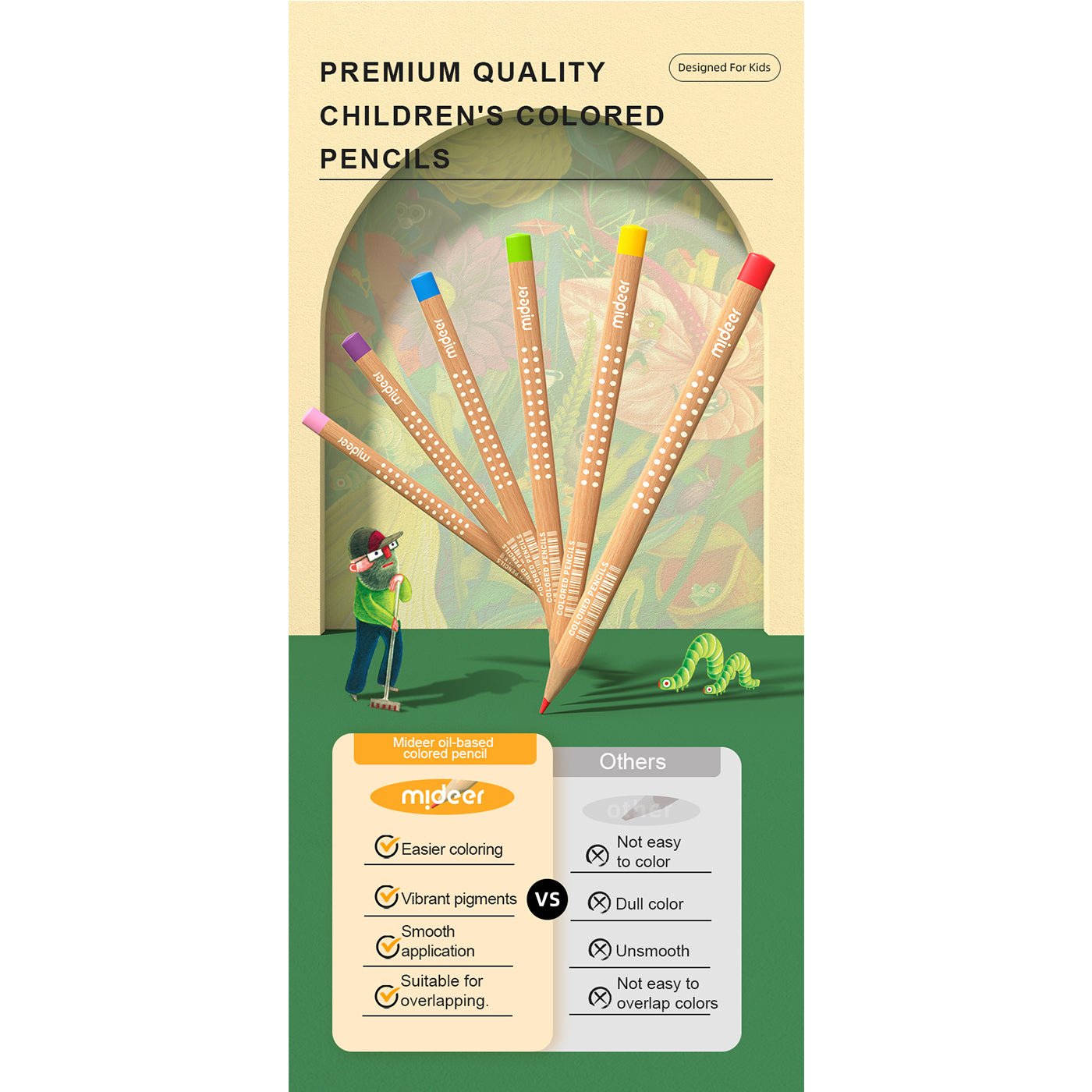 Vibrant Colored Pencil 48 Colors   0cm