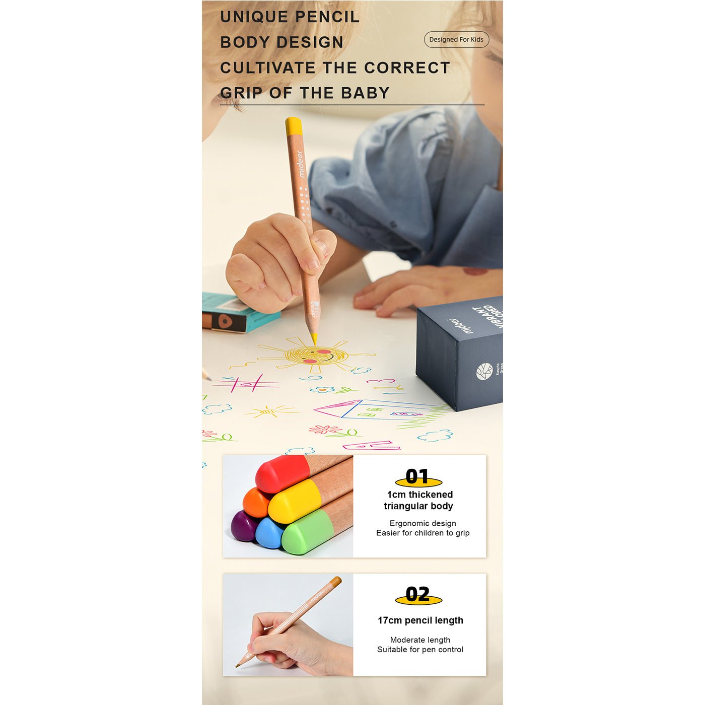 Vibrant Colored Pencil 48 Colors   0cm