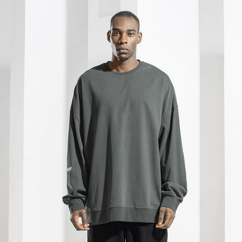 Vintage Essential Logo detail Charcoal Cotton Sweater   0cm