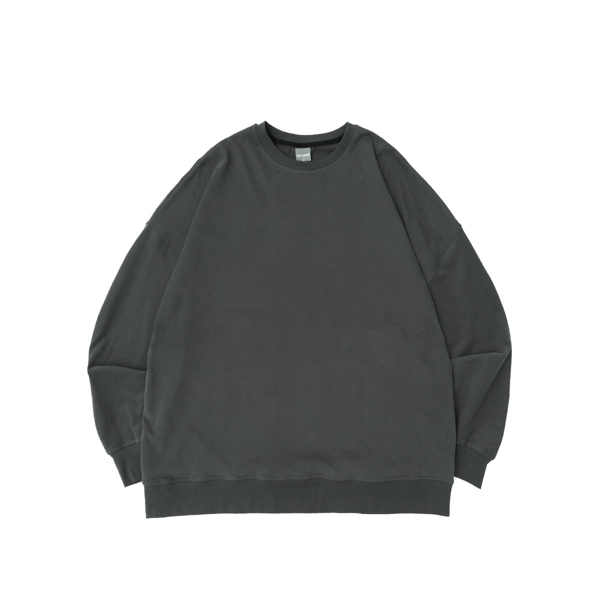 Vintage Essential Logo-detail Charcoal Cotton Sweater - 0cm