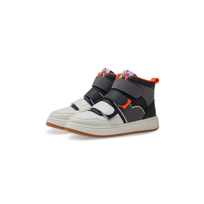 Walden Plush Lined Breathable Anti-slip Kids Black Mid-top Sneakers - 0cm
