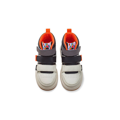 Walden Plush Lined Breathable Anti-slip Kids Black Mid-top Sneakers - 0cm