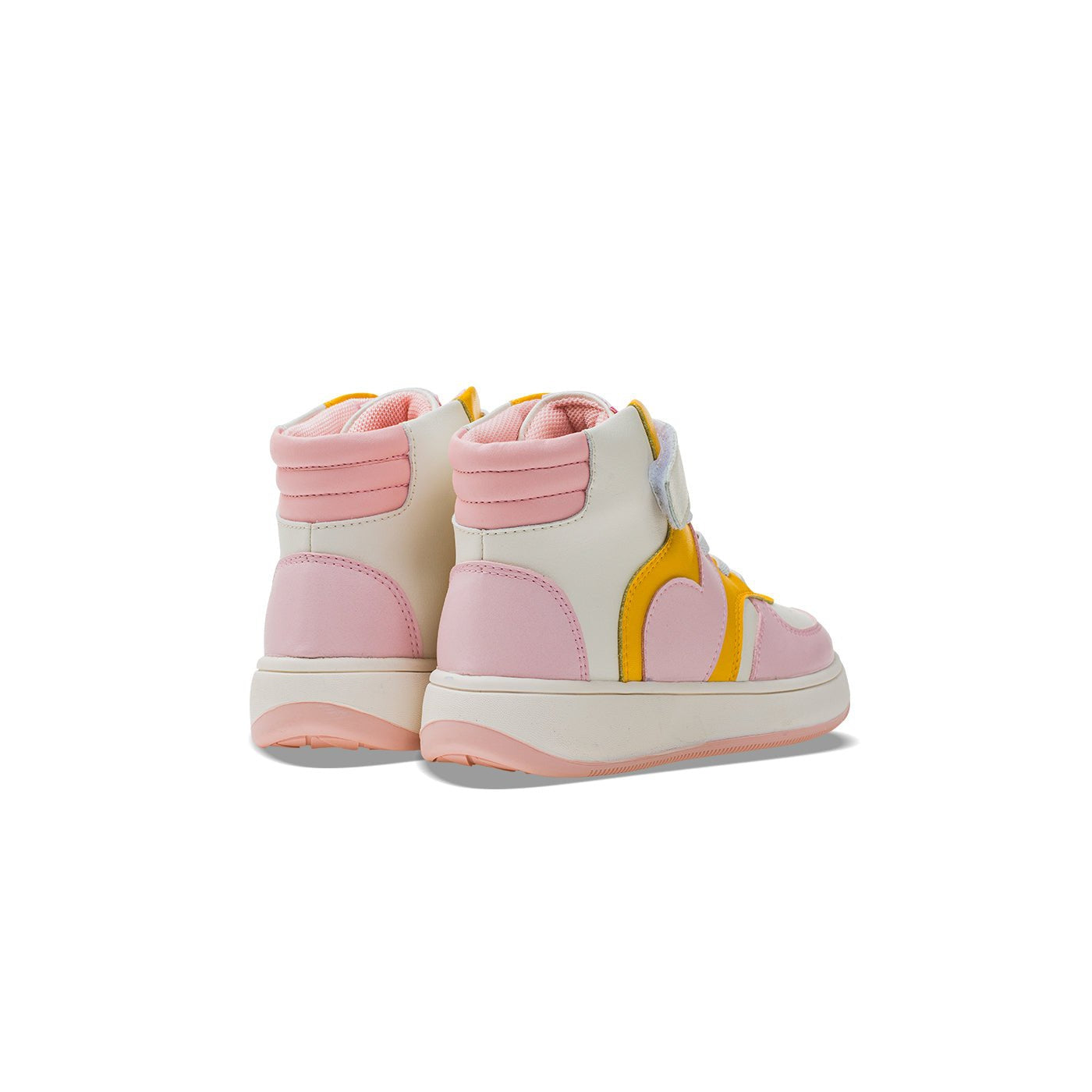 Warhol Anti-slip Kids Pink Mid-top Sneakers - 0cm