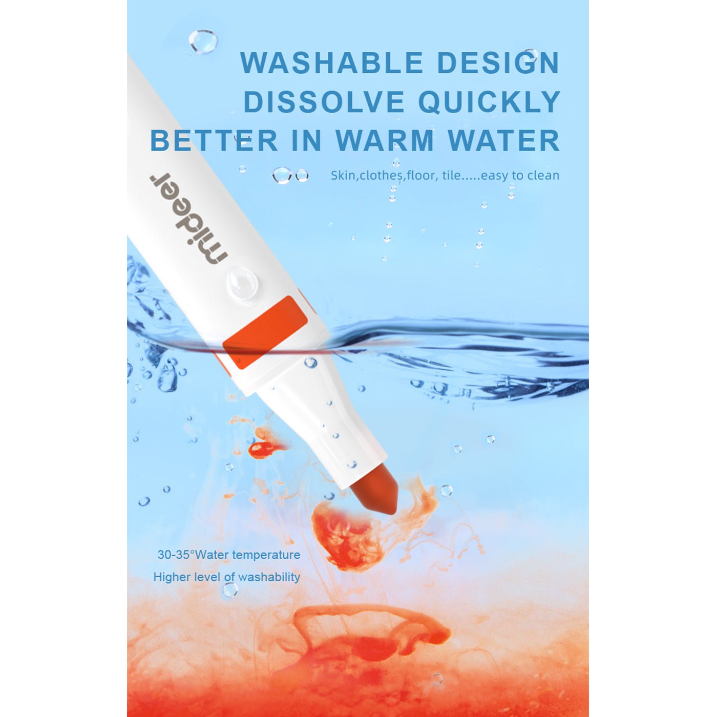 Washable Marker 3 Colors   0cm