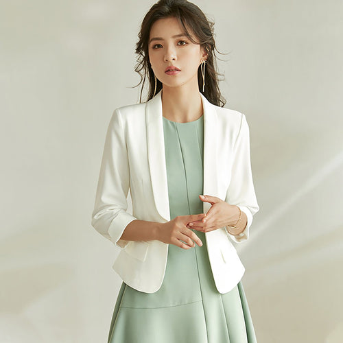 White Shawl Collar Blazer   0cm