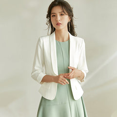 White Shawl Collar Blazer