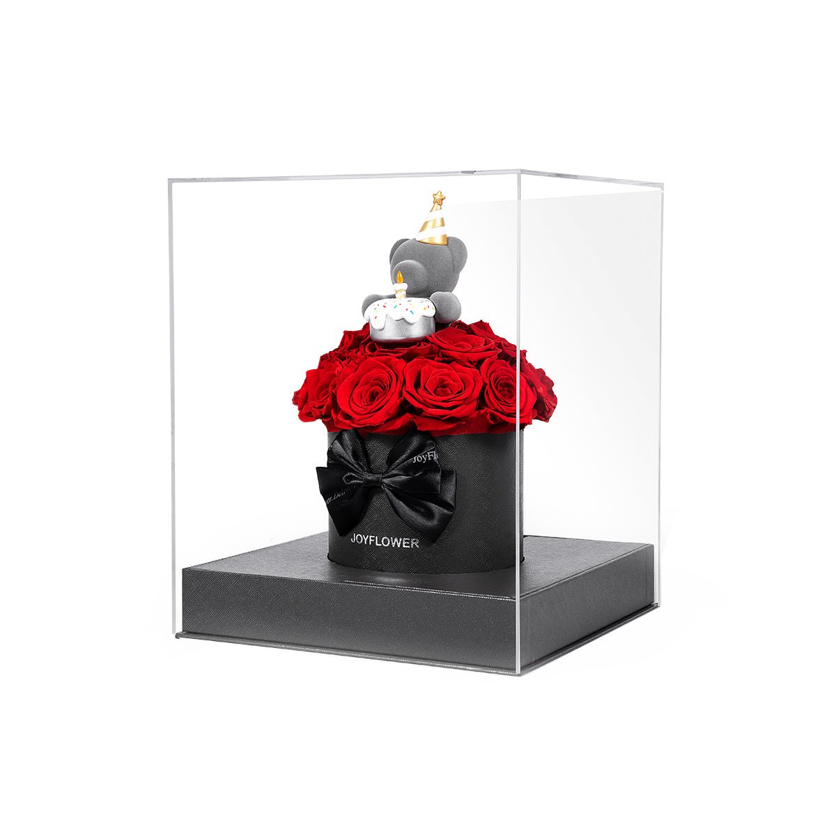 "Wishing You a Happy Birthday" Eternal Roses Teddy Bear Vase   0cm