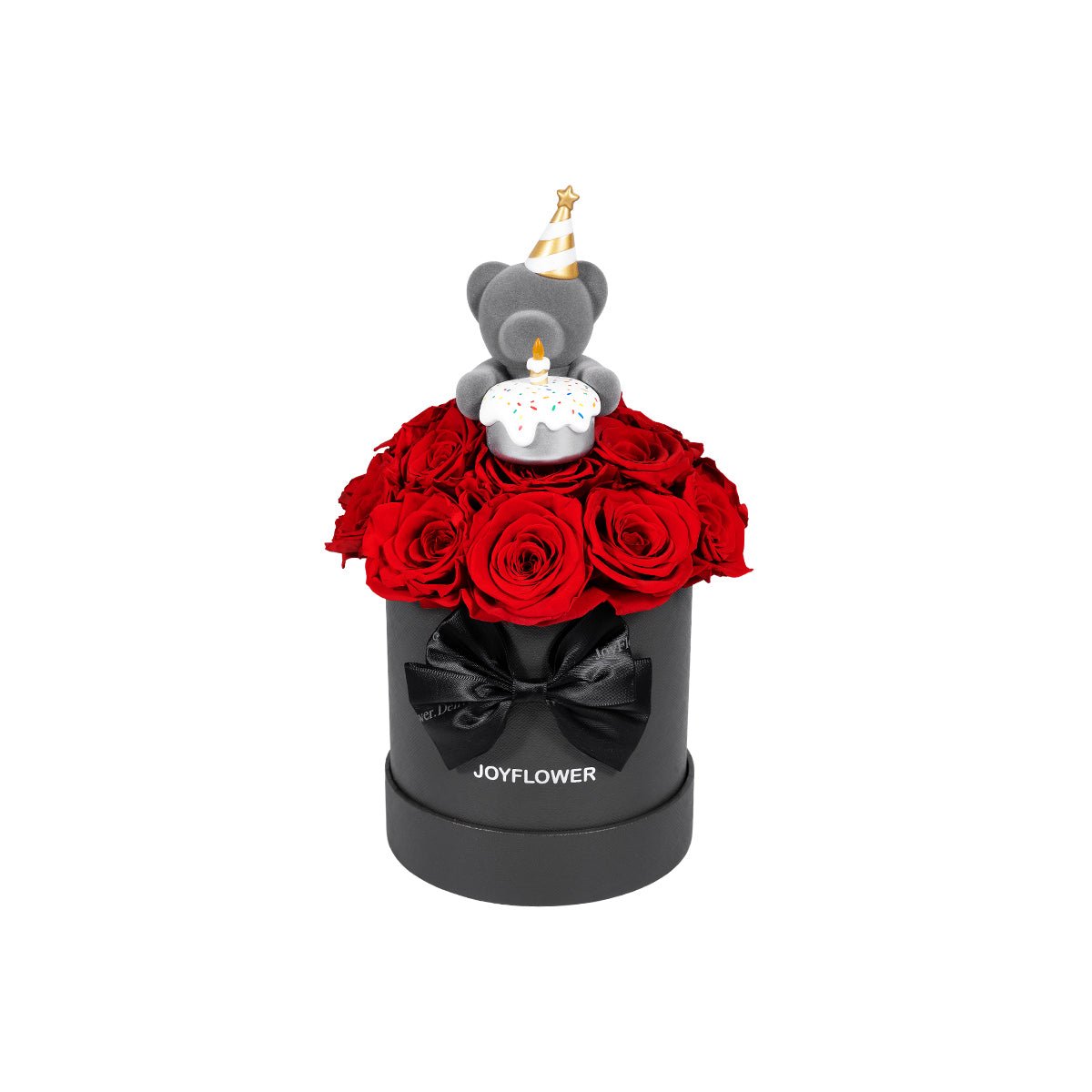 "Wishing You a Happy Birthday" Eternal Roses Teddy Bear Vase   0cm