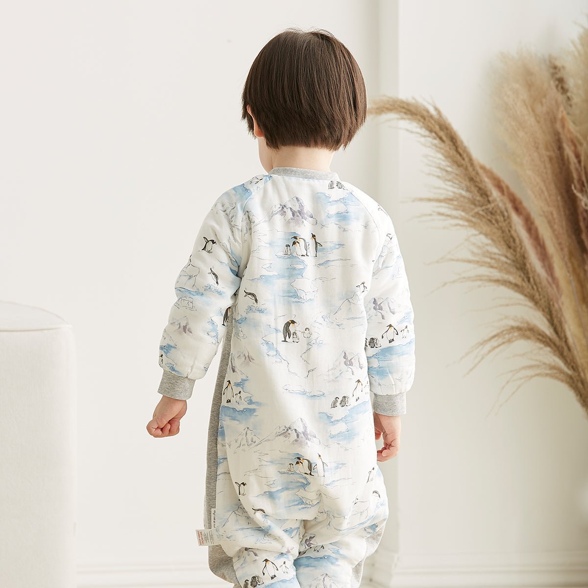 Wonderful Glacier Long Sleeve Kids Blue One Piece Pyjama   0cm