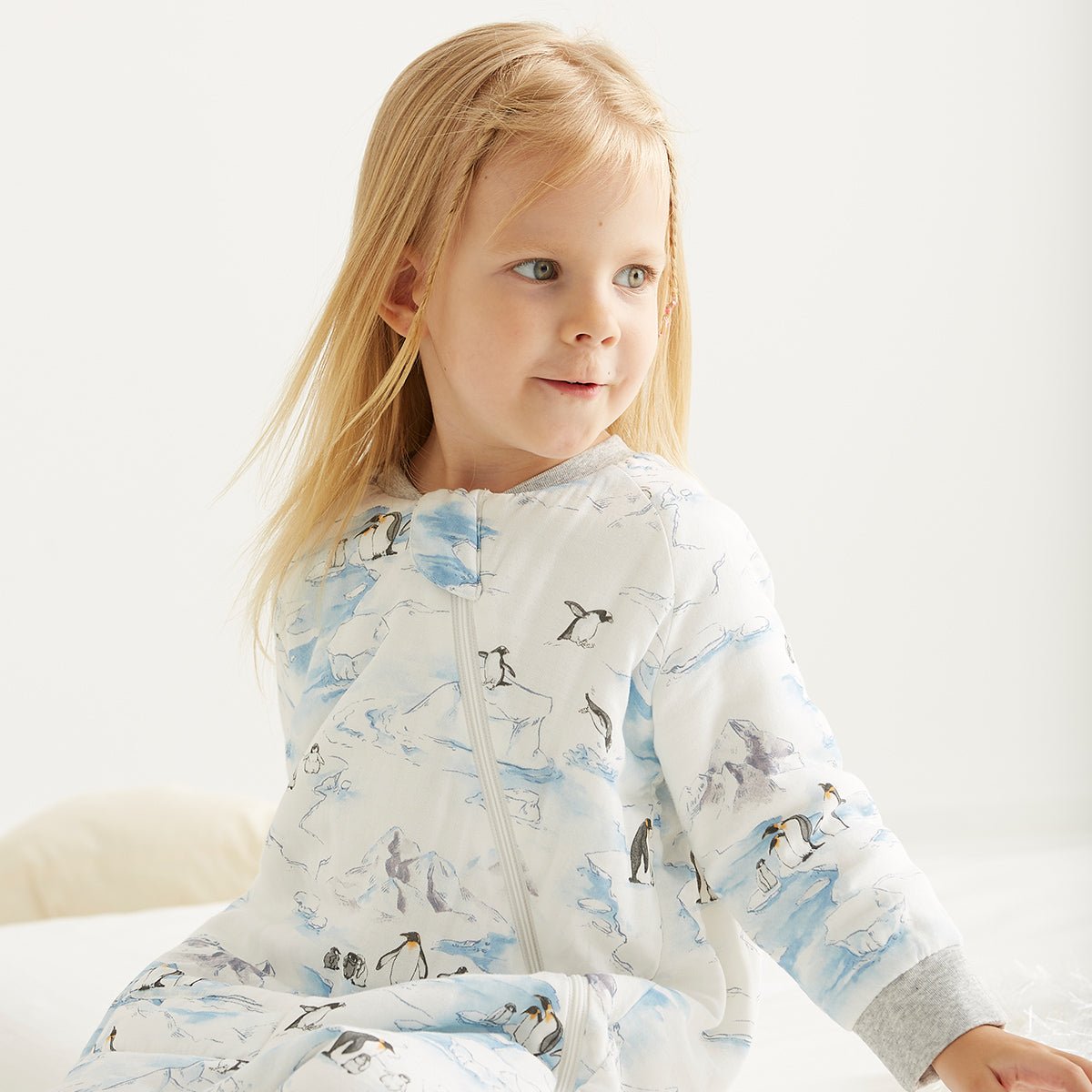 Wonderful Glacier Long Sleeve Kids Blue Sleeping Bag   0cm