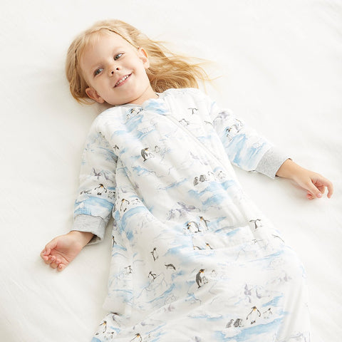 Wonderful Glacier Long Sleeve Kids Blue Sleeping Bag