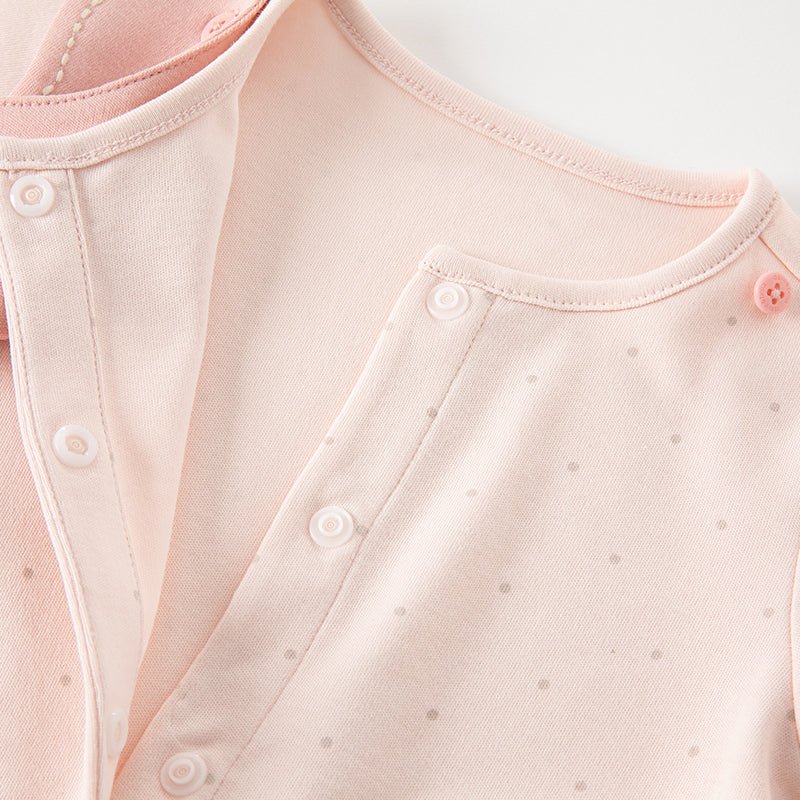 Yummy Cupcake Removable Bib Collar Unisex Pink Romper   0cm