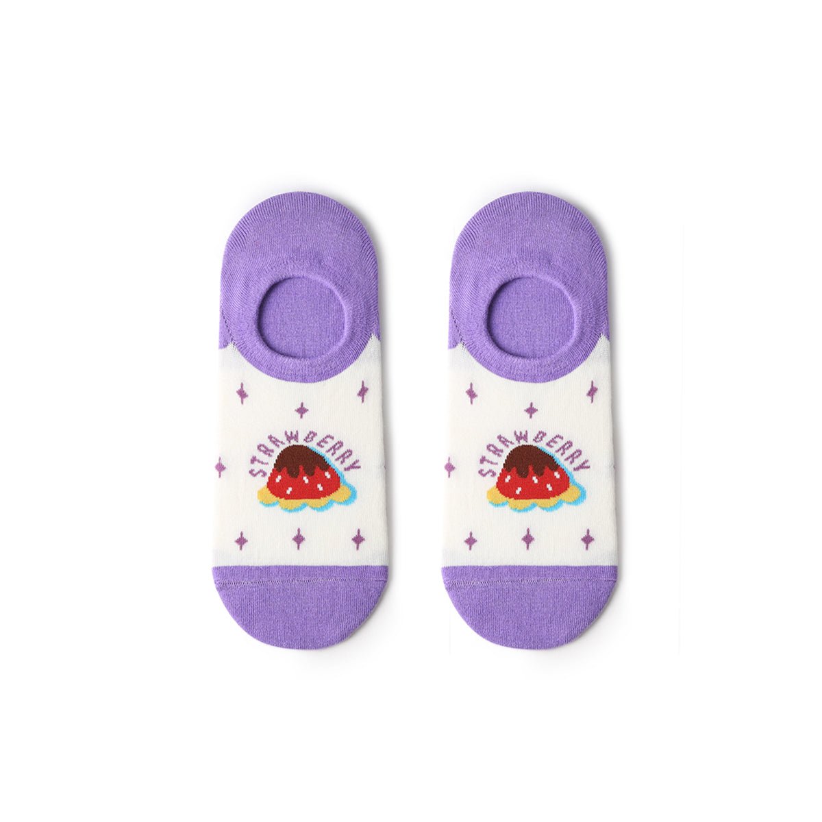 Yummy Food Lightweight Invisible Summer Women 5pcs Ankle Socks Set   0cm